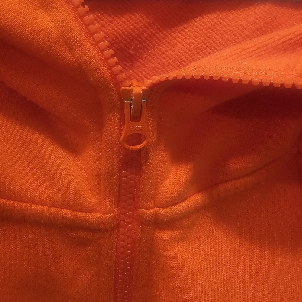 Adidas by Stella McCartney Orange Fleece Hoodie Women’s Medium Zip-Up Active Jac - Picture 3 of 14